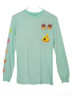 2560 * Cakeworthy Animal Crossing Mint Timmy & Tommy Pocket Tee Shirt Size S NWT